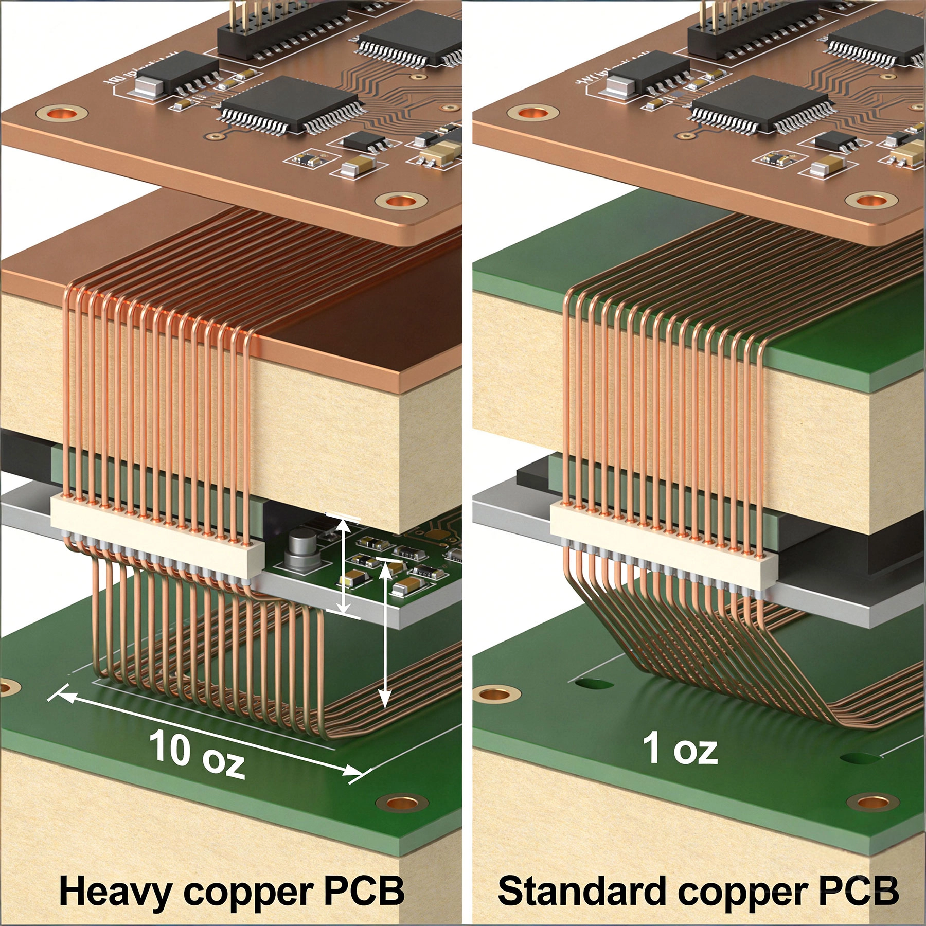 Heavy Copper vs Standard Copper PCB: Complete Comparison Guide for Engineers